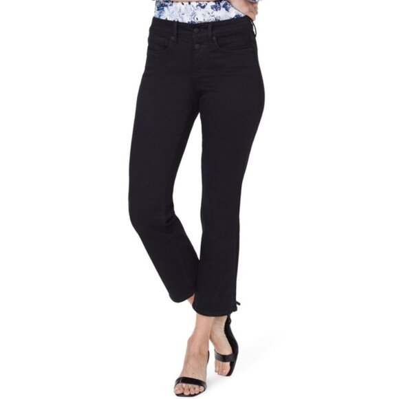 NYDJ Marilyn Straight Black Lift Tuck Ankle Jeans